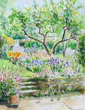 'The artist's garden steps'