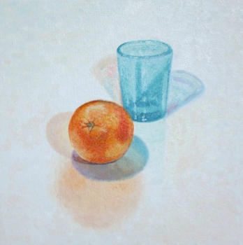 'Orange with Blue Glass'