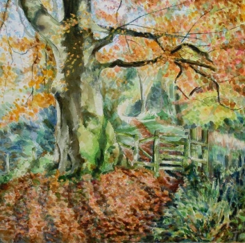 'Big tree, little gate, Autumn'