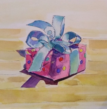 'Little box with Blue Bow'
