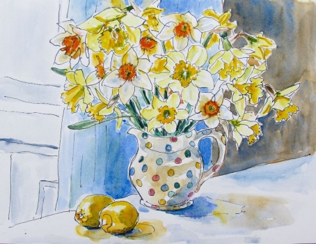'Daffodils with Lemons'