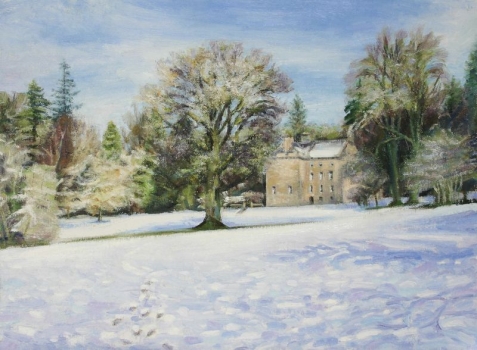 'Snow at Culcreuch Castle, Fintry'. SOLD.