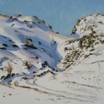 'Dunmore Hill path, Fintry. Winter 2'. SOLD