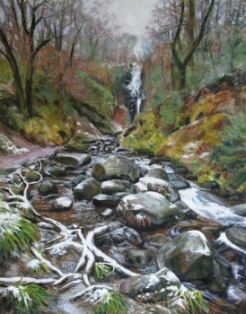 'Winter Waterfall, Aberfoyle' SOLD