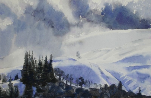 'Snowstorm over Fintry'