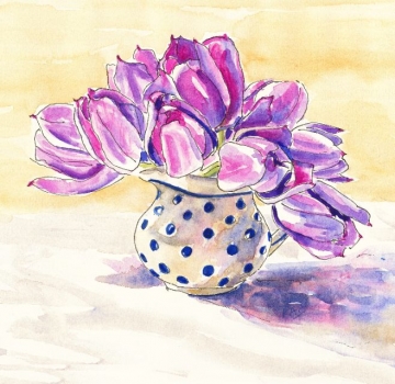  'Spotty Jug with Tulips'